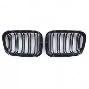 Double slat kidney grille Performance gloss black for 3 Series BMW E46 1998-2001