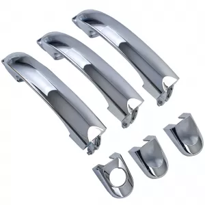 Chrome exterior door handles 3-piece set for replacement for VW Bus T5 03-09