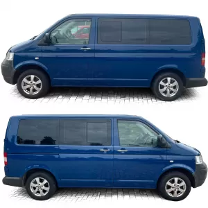 Chrome exterior door handles 3-piece set for replacement for VW Bus T5 03-09