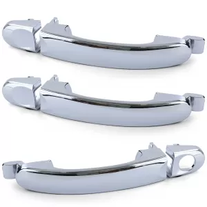 Chrome exterior door handles 3-piece set for replacement for VW Bus T5 03-09