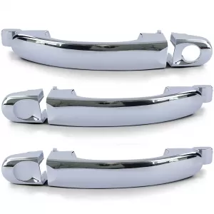 Chrome exterior door handles 3-piece set for replacement for VW Bus T5 03-09