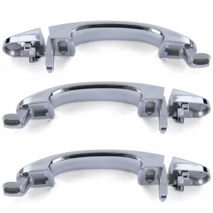 Chrome exterior door handles 3-piece set for replacement for VW Bus T5 03-09