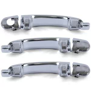 Chrome exterior door handles 3-piece set for replacement for VW Bus T5 03-09