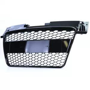 Griglia del radiatore a nido d'ape senza emblema nera lucida, adatta per Audi TT 8J pre-facelift 06-10-image-6207274