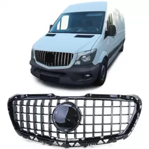 Sport grille black gloss chrome for Mercedes Sprinter W906 Facelift 13-18