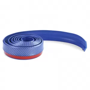 Front spoiler lip side skirts universal flexible 2.5m x 5cm carbon look blue