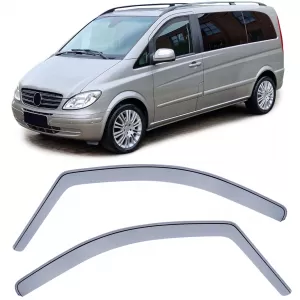 Wind deflector rain guard wind protection black for Mercedes Vito Viano W639 03-13