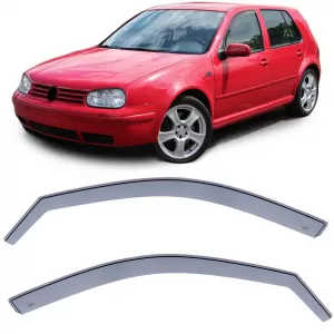 Wind deflector rain deflector wind protection black smoke for VW Golf 4 97-06 5-door