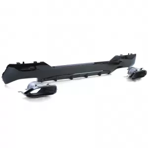 Diffusore posteriore sportivo lucido + terminali di scarico look 440 adatto per BMW Serie 4 G22 G23 420 430-image-6207335
