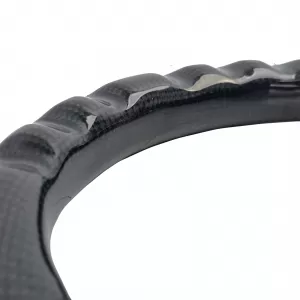 Volante sportivo con carbonio reale e pelle perforata per VW T6.1 con palette del cambio-image-6207577