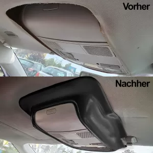 Cover for glasses compartment with detached headliner, black cover for VW Golf 6