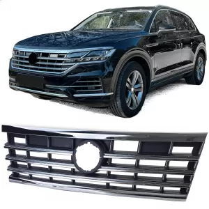 Radiator grille black with chrome strips fits VW Touareg III from 2018