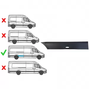 Right Side Panel Molding for Mercedes Sprinter W906 2006-2018 L3