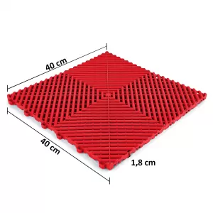 RAMROXX Performance floor tile garage floor Floor red 40x40cm 6 pieces 0.96sqm