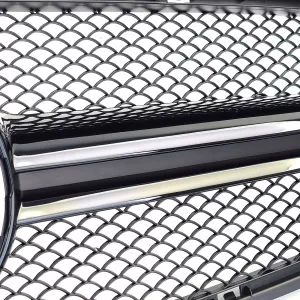 Sport grille double bar glossy black for Mercedes A-Class W176 12-15