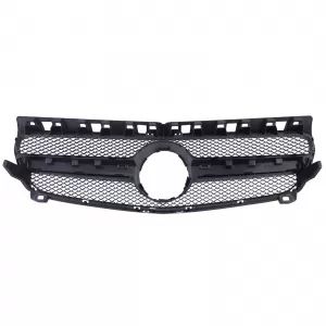Sport grille double bar glossy black for Mercedes A-Class W176 12-15