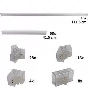 Illuminazione a LED RGB esagonale per garage, officina, showroom 14 pannelli 2,30 x 4,56 m-image-6208058