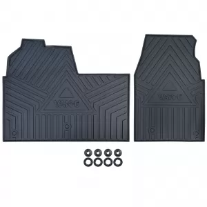 Car Rubber Floor Mats Black Premium Set for Ford Tourneo Transit Custom from 2023