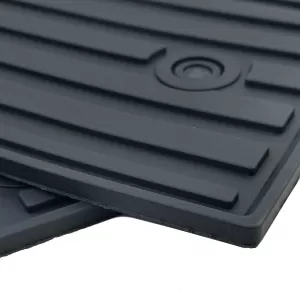 Car Rubber Floor Mats Black Premium Set for Ford Tourneo Transit Custom from 2023