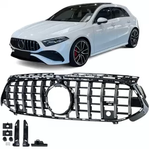 image-2-Sport hűtőrács fekete króm Mercedes A-osztály W177 V177 2022-től