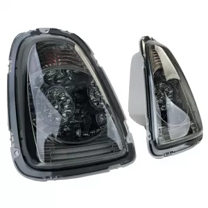 Fari posteriori LED vetro chiaro nero fumé adatti per Mini One Cooper R56 2006-2010-image-6208158