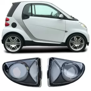 Side indicator set clear glass black for Smart ForTwo Cabrio Coupe 451 2007-2015