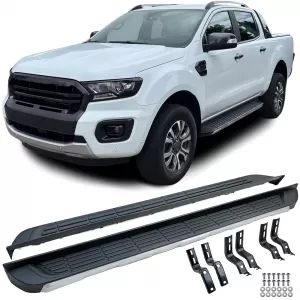 image-40-Alumínium fellépő oldalsó védelem OE look Ford Ranger T6 T7 T8 12-23