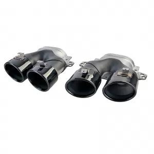 Diffusore posteriore sportivo + terminali di scarico neri adatti per Mercedes CLS C257 2018-2023-image-6208389