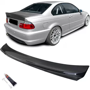 Rear spoiler performance lip carbon look fits 3 Series BMW E46 Coupe 1999-2006
