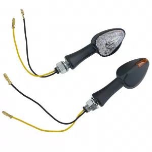 Motorcycle LED Mini Indicator ELEGANT Custom Mini Indicator Black with E-Mark