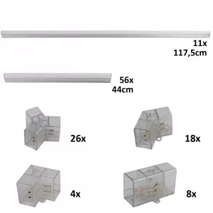Illuminazione a LED esagonale per garage, officina, showroom 6500K 4,85 x 2,44m-image-6208706