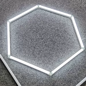 Illuminazione a LED esagonale per garage, officina, showroom 6500K 4,85 x 2,44m-image-6208710