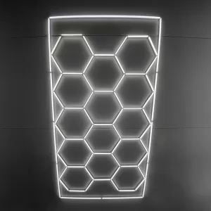 Illuminazione a LED esagonale per garage, officina, showroom 6500K 4,85 x 2,44m-image-6208711