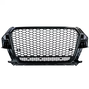 Griglia sportiva a nido d'ape nera lucida adatta per Audi Q3 8U pre-facelift 11-15-image-6208926