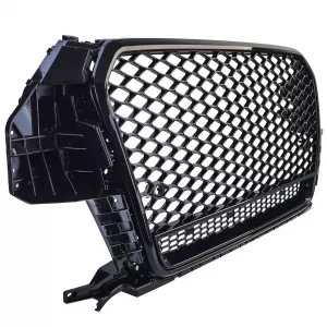Griglia sportiva a nido d'ape nera lucida adatta per Audi Q3 8U pre-facelift 11-15-image-6208927