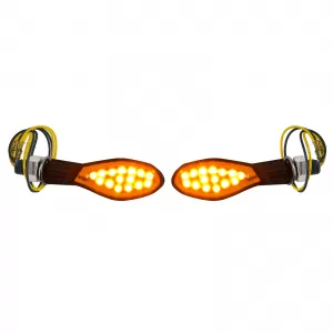 Motorcycle LED Universal Mini Indicators GHOST / SCOOP Black with E-Mark