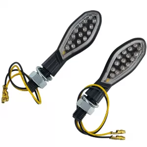 Motorcycle LED Universal Mini Indicators GHOST / SCOOP Black with E-Mark