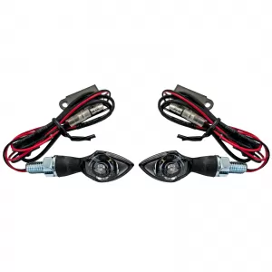 Motorcycle LED Mini Turn Signal Pen Head Custom Black Mini Indicator with E-Mark