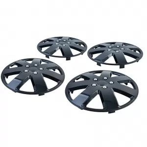 Tenzo-R XIII hubcaps 16 inch black gloss set of 4 wheel covers for steel rims