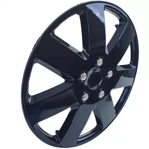 Tenzo-R XIII hubcaps 16 inch black gloss set of 4 wheel covers for steel rims