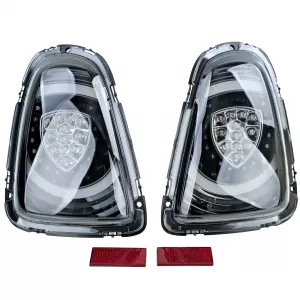 Fari posteriori a LED design speciale neri, adatti per Mini One Cooper R56 2010-2014-image-6208959