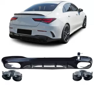 image-40-Sport hátsó diffúzor fekete kipufogóvégekkel Mercedes CLA C118 X118 2019-2022