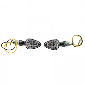 Motorcycle LED Mini Indicators Custom Elegant Carbon Style with E-Mark