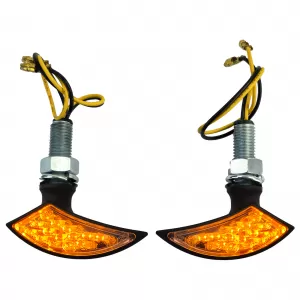 Motorcycle LED Mini Indicator Blade Custom Mini Indicator Black with E-Mark