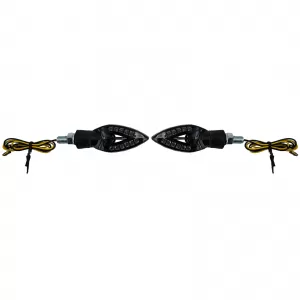 Motorcycle LED Mini Indicators Spades Custom Black Smoke Mini Indicators with E-approved