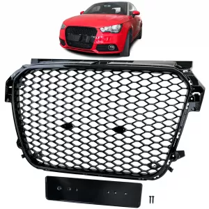 image-6-Sport méhsejtes hűtőrács fényes fekete Audi A1 8X facelift előtti 10-14
