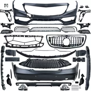 Kit carrozzeria sportivo paraurti griglia diffusore adatto per Mercedes CLS C218 W218 2011-2018-image-6209116