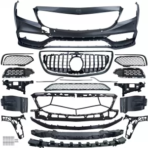 Kit carrozzeria sportivo paraurti griglia diffusore adatto per Mercedes CLS C218 W218 2011-2018-image-6209117