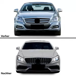 Kit carrozzeria sportivo paraurti griglia diffusore adatto per Mercedes CLS C218 W218 2011-2018-image-6209130