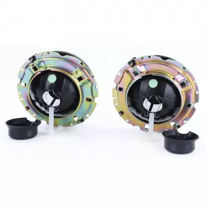 Clear Glass Headlights Black Smoke H4 Pair for VW Caddy I 82-92 + Jetta I 79-84